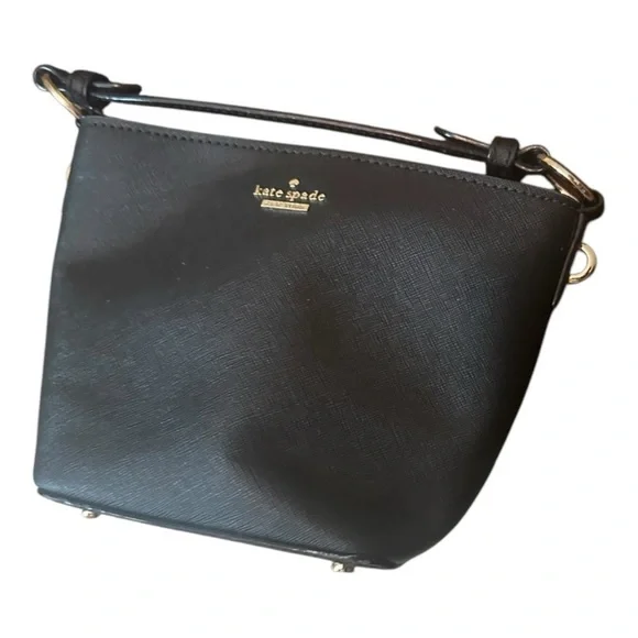 Kate Spade Mini Tote Black w Gold Hardware Free Giveaway @jlopez9802 Auction - Picture 1 of 4